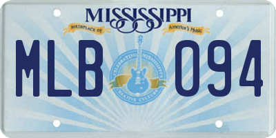 MS license plate MLB094