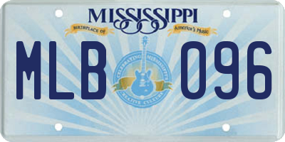 MS license plate MLB096