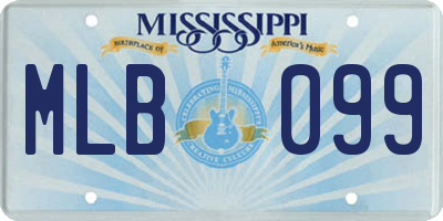 MS license plate MLB099