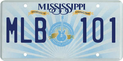 MS license plate MLB101