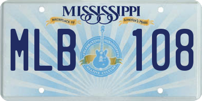 MS license plate MLB108