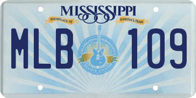 MS license plate MLB109