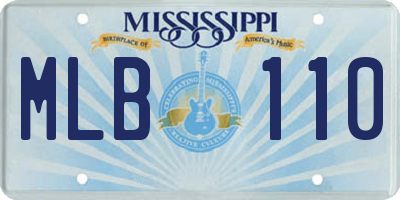 MS license plate MLB110