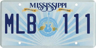 MS license plate MLB111