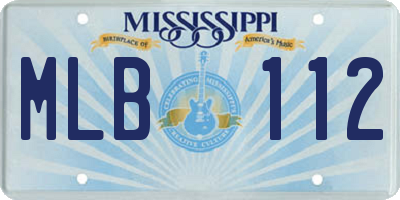 MS license plate MLB112