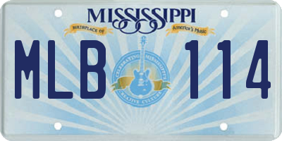 MS license plate MLB114