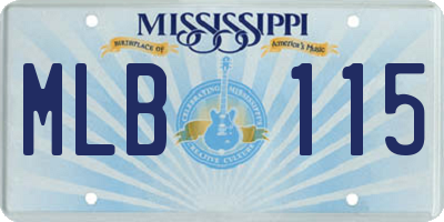 MS license plate MLB115