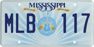 MS license plate MLB117