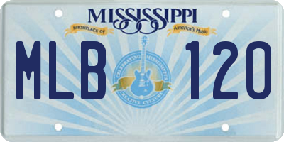 MS license plate MLB120