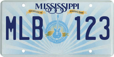 MS license plate MLB123