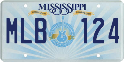 MS license plate MLB124
