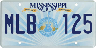 MS license plate MLB125