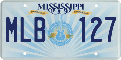 MS license plate MLB127