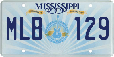 MS license plate MLB129
