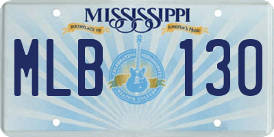 MS license plate MLB130