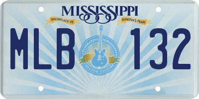MS license plate MLB132