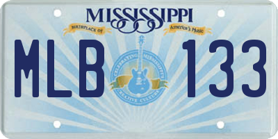 MS license plate MLB133