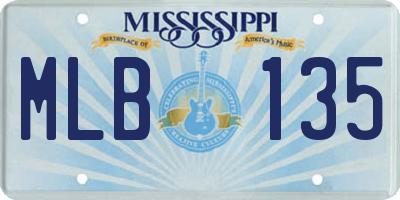 MS license plate MLB135