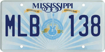 MS license plate MLB138