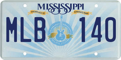 MS license plate MLB140