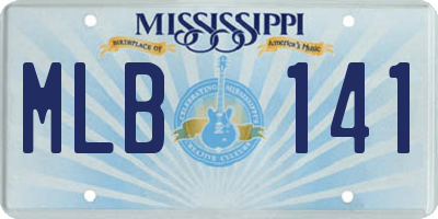 MS license plate MLB141