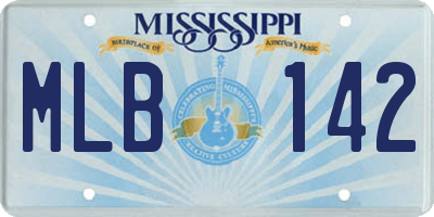 MS license plate MLB142