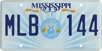 MS license plate MLB144