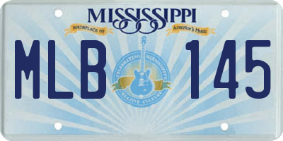 MS license plate MLB145