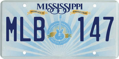 MS license plate MLB147