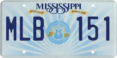 MS license plate MLB151