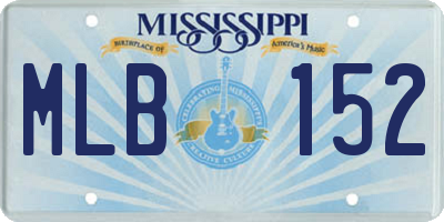 MS license plate MLB152