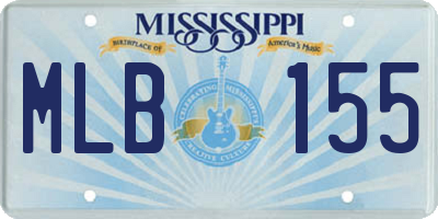 MS license plate MLB155