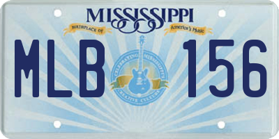 MS license plate MLB156