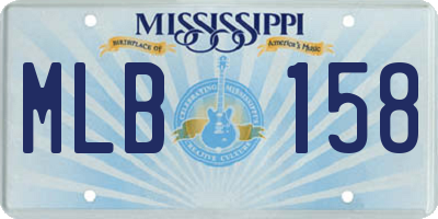 MS license plate MLB158