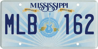 MS license plate MLB162