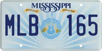 MS license plate MLB165