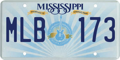 MS license plate MLB173
