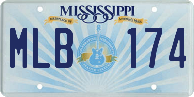 MS license plate MLB174