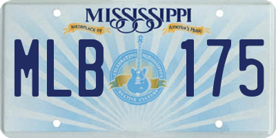 MS license plate MLB175