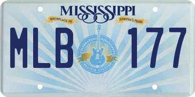MS license plate MLB177