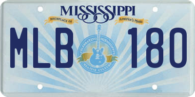 MS license plate MLB180