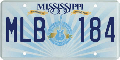 MS license plate MLB184