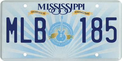 MS license plate MLB185