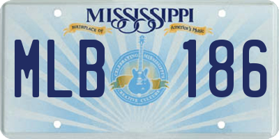 MS license plate MLB186