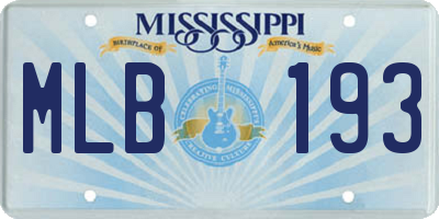 MS license plate MLB193