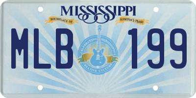 MS license plate MLB199