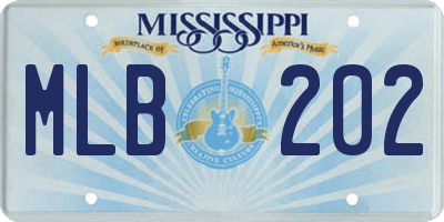 MS license plate MLB202