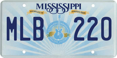 MS license plate MLB220