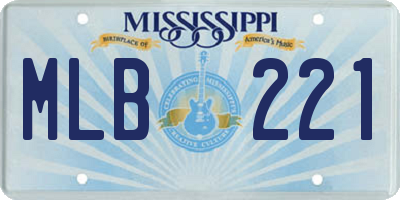 MS license plate MLB221