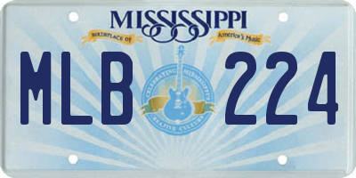 MS license plate MLB224